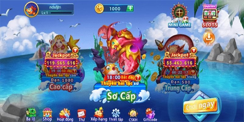 Phòng chơi tương ứng kỹ năng trong game bắn cá phiên bản bắn cá H5